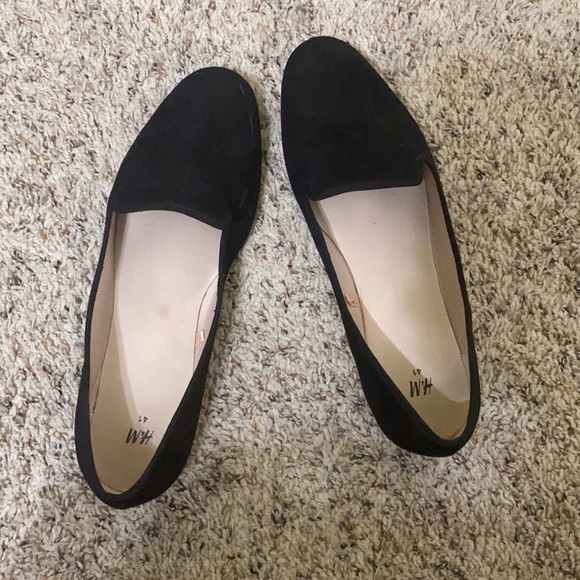 H&M black loafers size 10 *free w purchase*